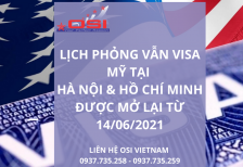 Lãnh Sự Quán Hoa Kỳ tại TP.HCM và Đại Sứ Quán Hoa Kỳ tại Hà Nội bắt đầu mở lại lịch phỏng vấn 