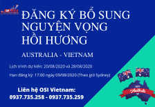 Đăng ký chuyến bay hồi hương từ Australia về Việt Nam vào cuối tháng 08/2020